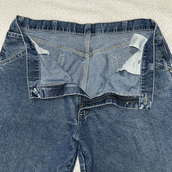 Men's Authentic Wrangler Denim Jeans Carpenter Painter Style Waist 36 Inseam 32 - Picture 10 of 16